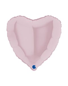 Heart 18"Pastel Pink Foil Balloon Packaged