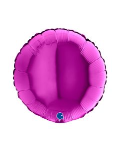 Round 18"Purple Foil Balloon Packaged