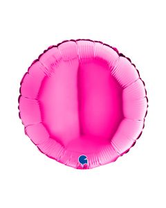 Round 18"Magenta Foil Balloon Packaged