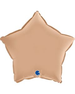 Star 18"Satin Nude Foil Balloon Packaged