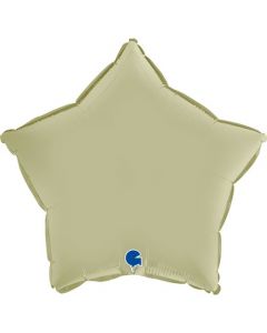 Star 18"Satin Olive Green Foil Balloon Packaged