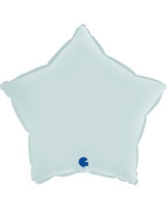 Star 18"Satin Pastel Blue Foil Balloon Packaged