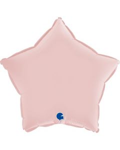 Star 18"Satin Pastel Pink Foil Balloon Packaged