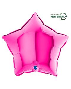 Star 18"Magenta Foil Balloon Packaged