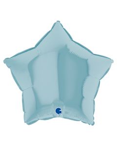 Star 18"Pastel Blue Foil Balloon Packaged