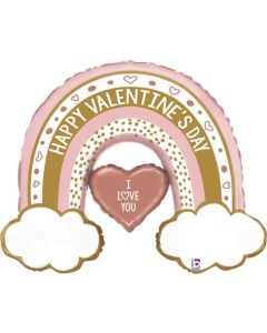 29" Rose Gold Valentine Rainbow