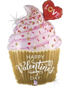 22" Valentine Golden Cupcake