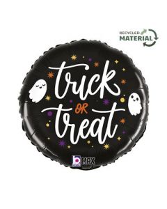 18" Trick Or Treat Ghost Foil Balloon Packaged