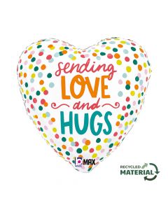 18" Sending Love And Hugs Foil Balloon Packaged