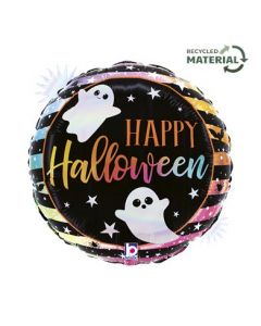 18" Opal Pastel Halloween Foil Balloon Packaged