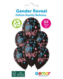 13" Boy Or Girl #764 Gender Reveal GS120 6pcs