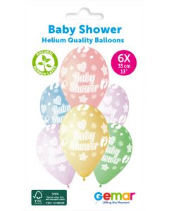13" Baby Shower #490 GS120 6pcs