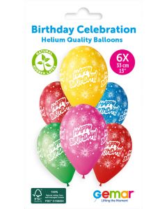 13" Happy Birthday Celebration #041 GS120 6pcs