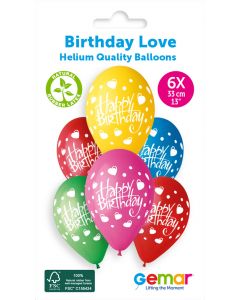 13" Happy Birthday Love #191 GS120 6pcs
