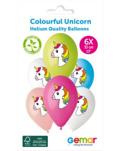 13" Colorfull Unicorn #660 GS120 6pcs