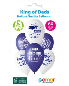 13" King Of All Dads #1234-1235-1236-1237-1238 GS120 6pcs
