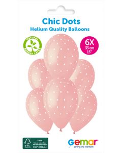 13" Chic Dots Pink #1051 GS120 6pcs
