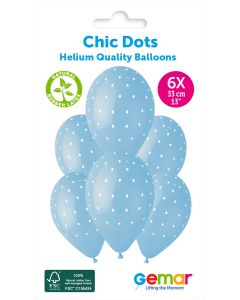 13" Chic Dots Blue #105113" GS120 6pcs
