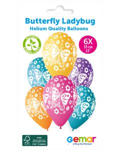 13" Butterfly & Ladybug #355 GS120 6pcs