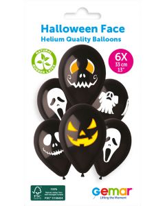 13" Halloween Face #182 GS120 6pcs