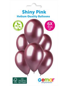 13" Shiny Pink #091 GB120 6pcs