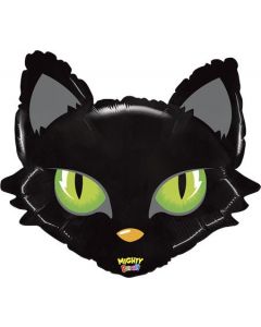 Mighty Cat Head Foil Balloon Packaged