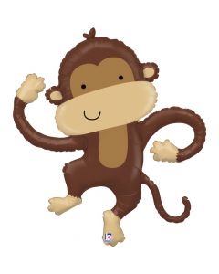 Monkey Buddy Foil Balloon Packaged