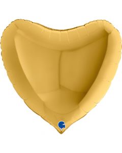 Heart 36"Gold 5 Foil Balloon Packaged