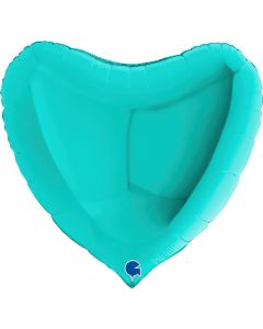 Heart 36"Tiffany Foil Balloon Packaged