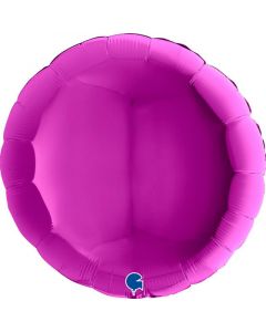 Round 36"Purple Foil Balloon Packaged