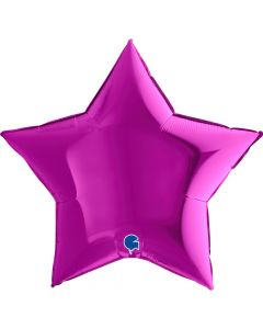 Star 36"Purple Foil Balloon Packaged