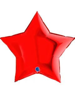 Star 36"Red Foil Balloon Packaged