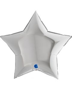 Star 36"Silver Foil Balloon Packaged