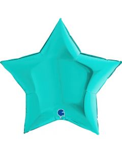 Star 36"Tiffany Foil Balloon Packaged