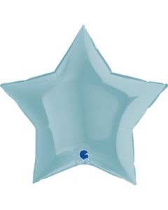 Star 36"Pastel Blue Foil Balloon Packaged