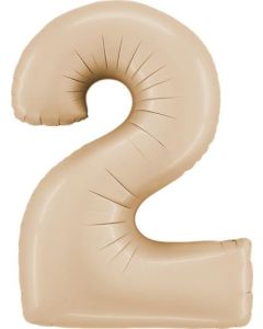 Number 2 Satin Nude 40" Packaged Foil Balloon