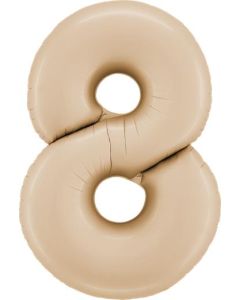 Number 8 Satin Nude 40" Packaged Foil Balloon