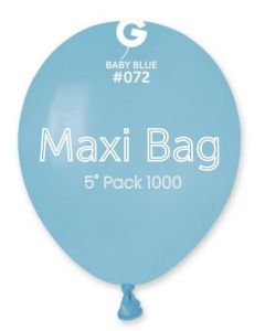 5" Pk1000 Maxi Bag Baby Blue - 057294