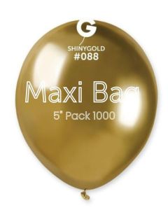 5" Pk1000 Maxi Bag Shiny Gold - 058895