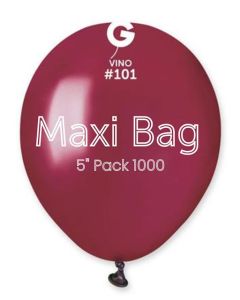 5" Pk1000 Maxi Bag Vino - 1010598