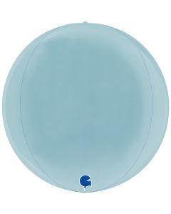 Globe 15"Pastel Blue 4D Foil Balloon Packaged