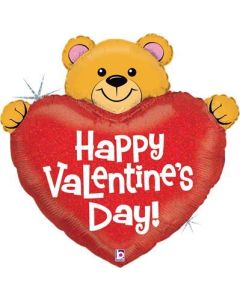 30" Big Heart Valentine Bear