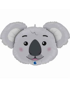 Koala Head Foil Balloon Packaged