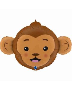 Monkey Head Foil Balloon Packaged