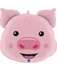 Pig Head Foil Balloon Packaged