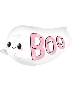 Chubby Boo Ghost Foil Balloon Packaged