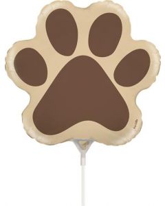 Dog Paw mini Foil Balloon Pack of 10 Unpackaged