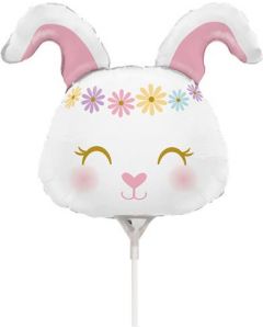 Hippie Bunny mini Foil Balloon Pack of 10 Unpackaged