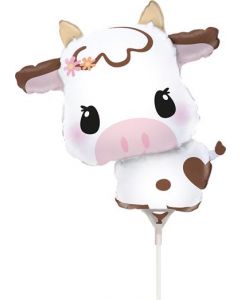 Cute Cow mini Foil Balloon Pack of 10 Unpackaged