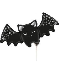 Sparkling Bat mini Foil Balloon Pack of 10 Unpackaged